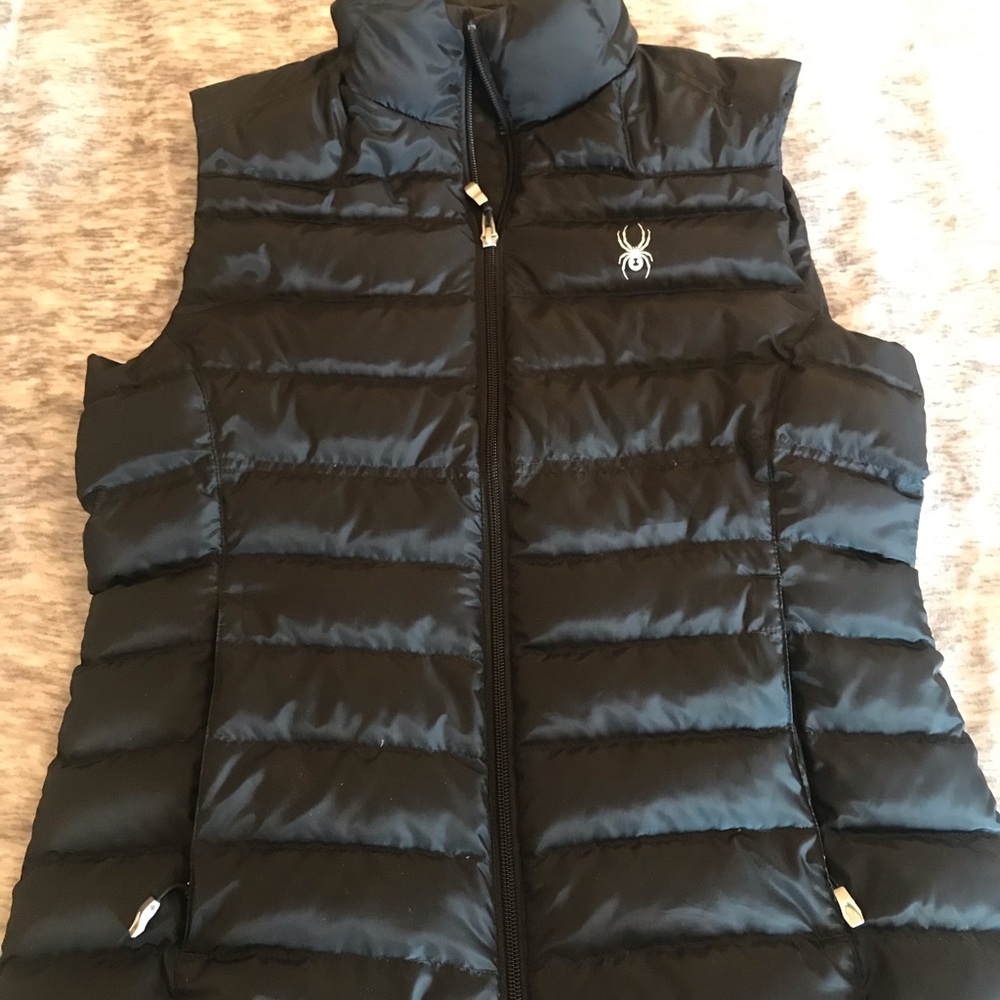 Spyder black puffy vest size Med